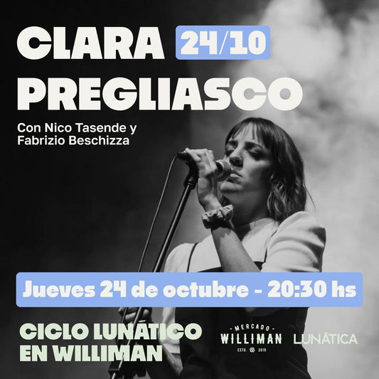 Clara Pregliasco en ciclo Lunático de Mercado Williman