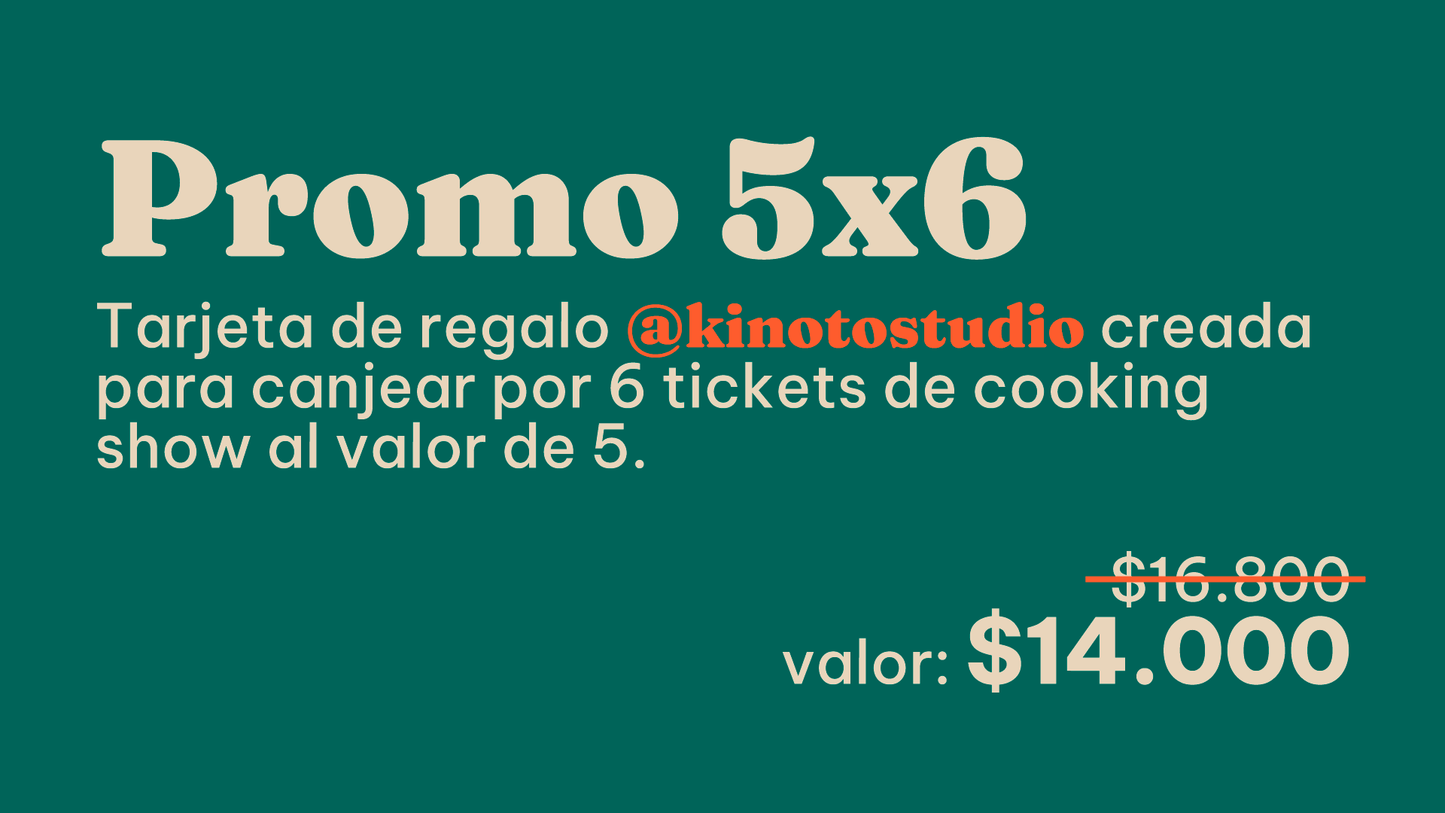 Promo 5x6 Cooking Shows