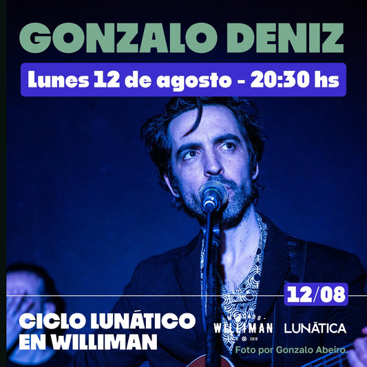 Gonzalo Deniz en ciclo Lunático de Mercado Williman