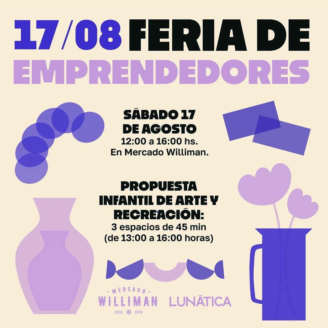 Feria de emprendedores en Mercado Williman